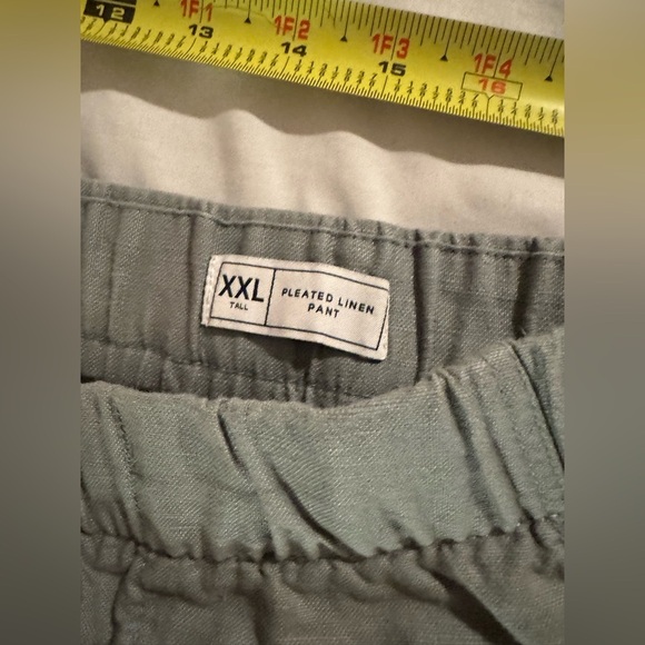 Green linen pants size XXL tall - Picture 7 of 8